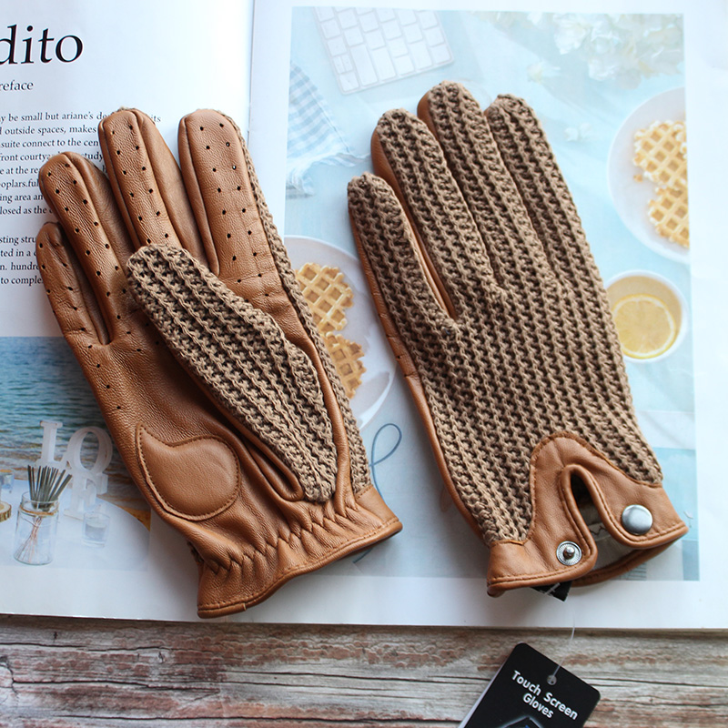 Leather Driving Glove - Hochwertige Neue Leder-Fahrhandschuhe für Herren, Rutschfest,