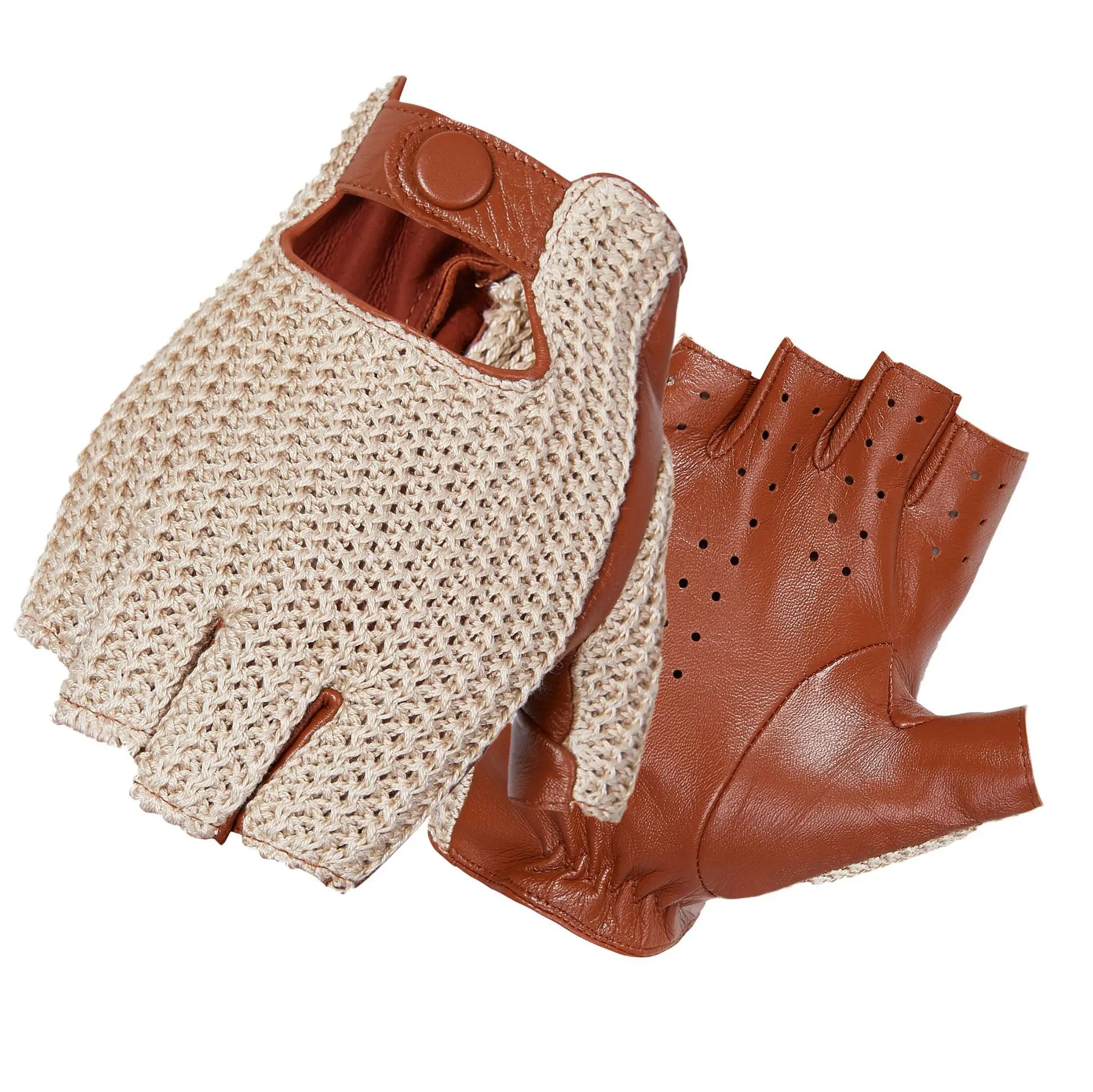 Leather Driving Glove - Herren-Handschuhe aus echtem Leder, ohne Futter,