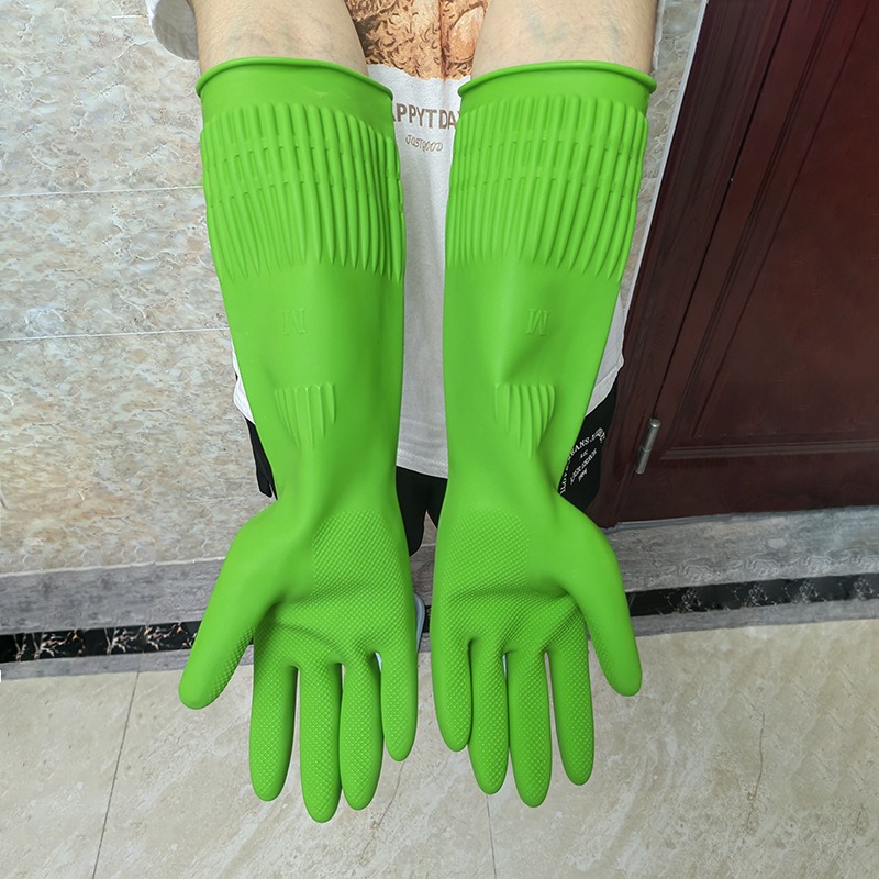 Dish Glove Rubber - 1 Paar Verlängerte Silikon-Geschirrspülhandschuhe, Gummi-Geschirrspülhandschuhe, Reinigungshandschuhe