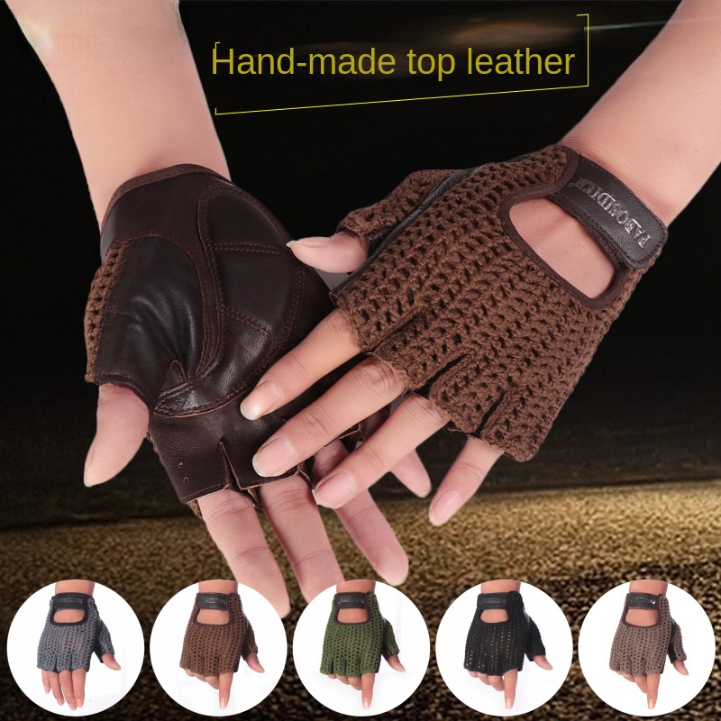 Unisex Sommer Halbfinger Retro – Leather Driving Glove Bewertung und Preis
